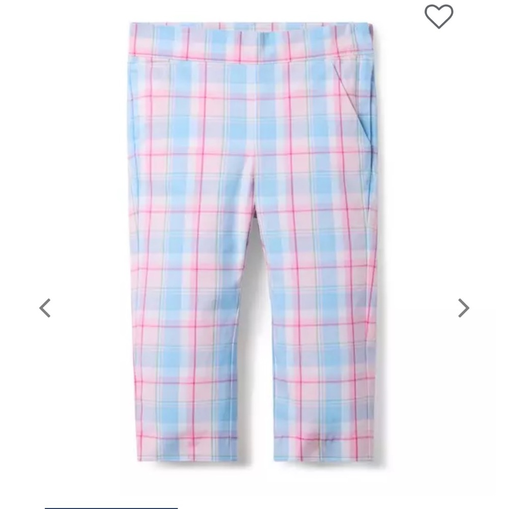 Janie and Jack Blue and Pink Plaid pants